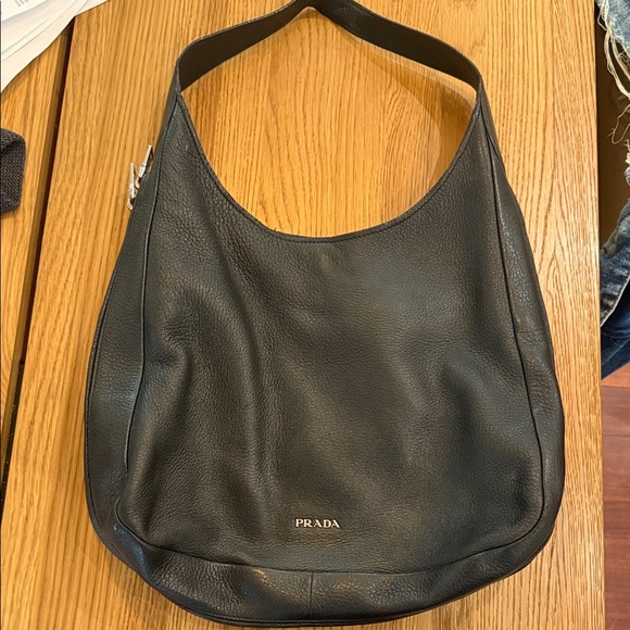 Prada Dark Leather Hobo Bag - Picture 1 of 7